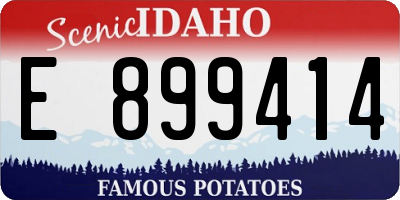 ID license plate E899414