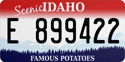 ID license plate E899422