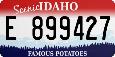 ID license plate E899427