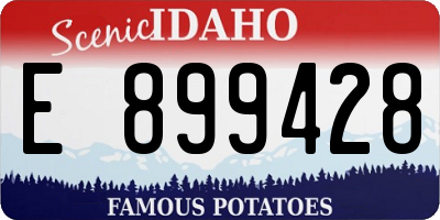 ID license plate E899428