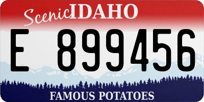 ID license plate E899456