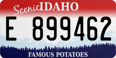 ID license plate E899462