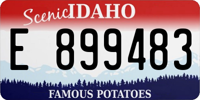 ID license plate E899483