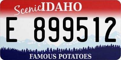 ID license plate E899512