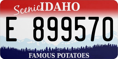 ID license plate E899570
