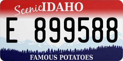 ID license plate E899588
