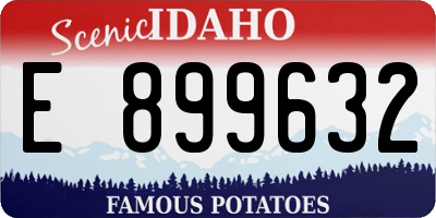 ID license plate E899632