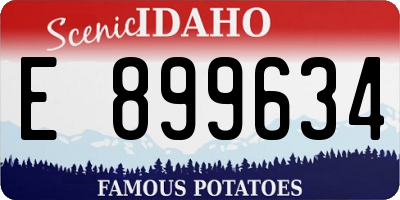 ID license plate E899634