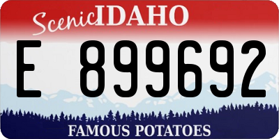 ID license plate E899692