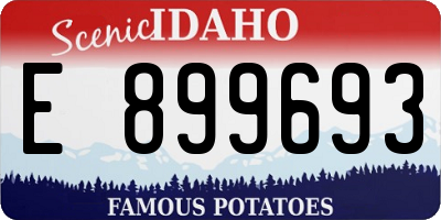ID license plate E899693