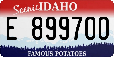 ID license plate E899700