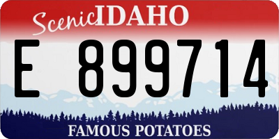 ID license plate E899714