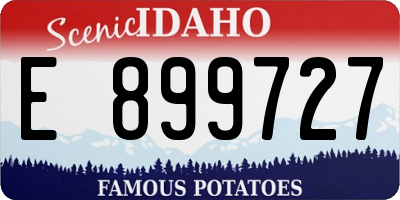 ID license plate E899727
