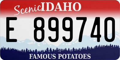 ID license plate E899740