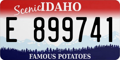 ID license plate E899741