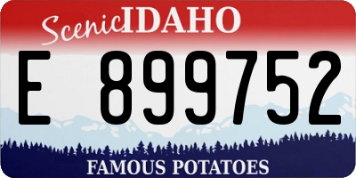 ID license plate E899752