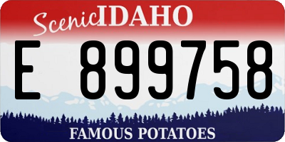 ID license plate E899758