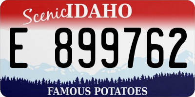 ID license plate E899762