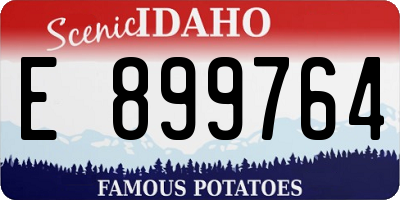 ID license plate E899764