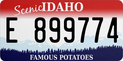 ID license plate E899774