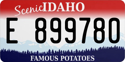 ID license plate E899780