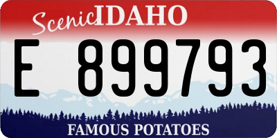 ID license plate E899793