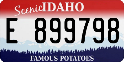 ID license plate E899798