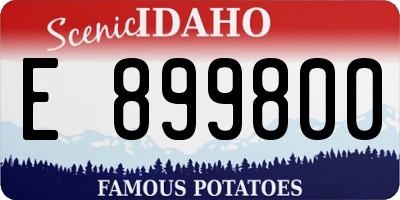 ID license plate E899800