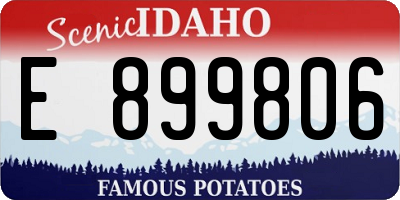 ID license plate E899806