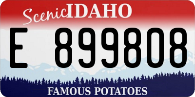ID license plate E899808