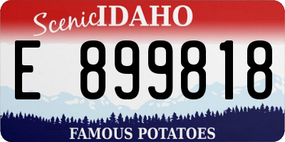 ID license plate E899818