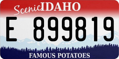 ID license plate E899819