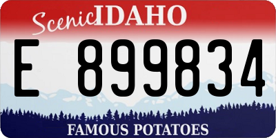 ID license plate E899834