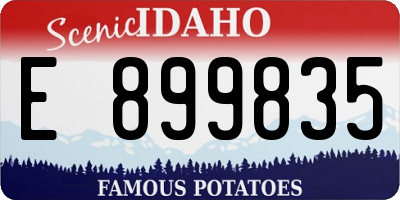 ID license plate E899835