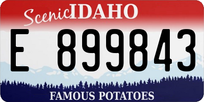 ID license plate E899843