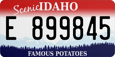 ID license plate E899845