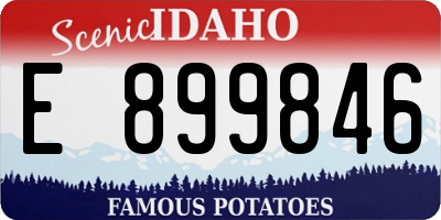 ID license plate E899846