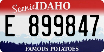 ID license plate E899847