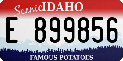 ID license plate E899856