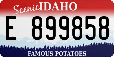 ID license plate E899858