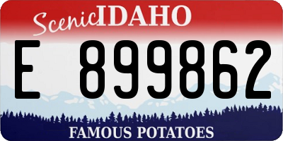 ID license plate E899862