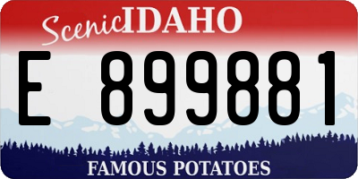 ID license plate E899881