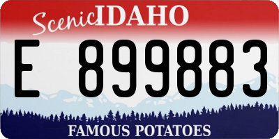 ID license plate E899883