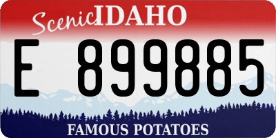 ID license plate E899885