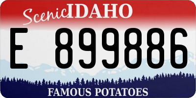 ID license plate E899886