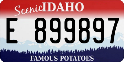 ID license plate E899897