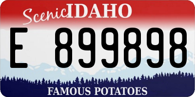 ID license plate E899898