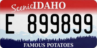ID license plate E899899