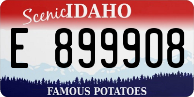 ID license plate E899908