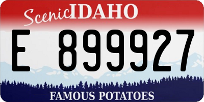 ID license plate E899927
